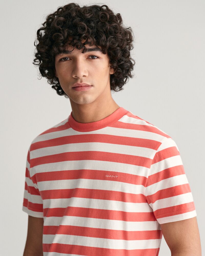 Multi Striped T-Shirt S / SUNSET PINK