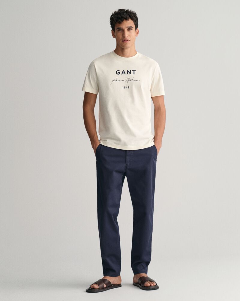 GANT Script Graphic Printed T-Shirt Cream / S