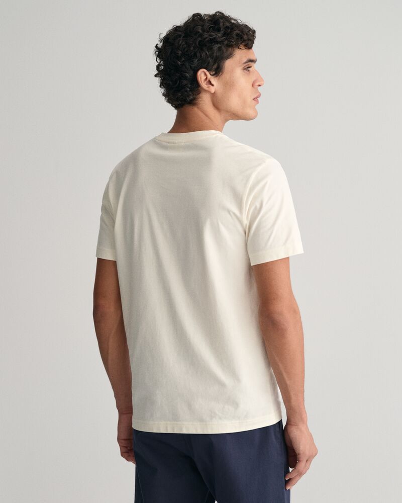 GANT Script Graphic Printed T-Shirt Cream / S