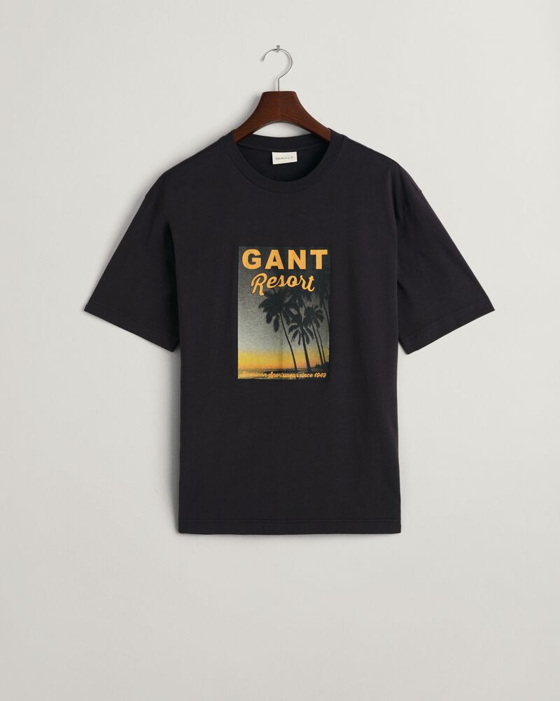 Washed Graphic T-Shirt Ebony Black / S