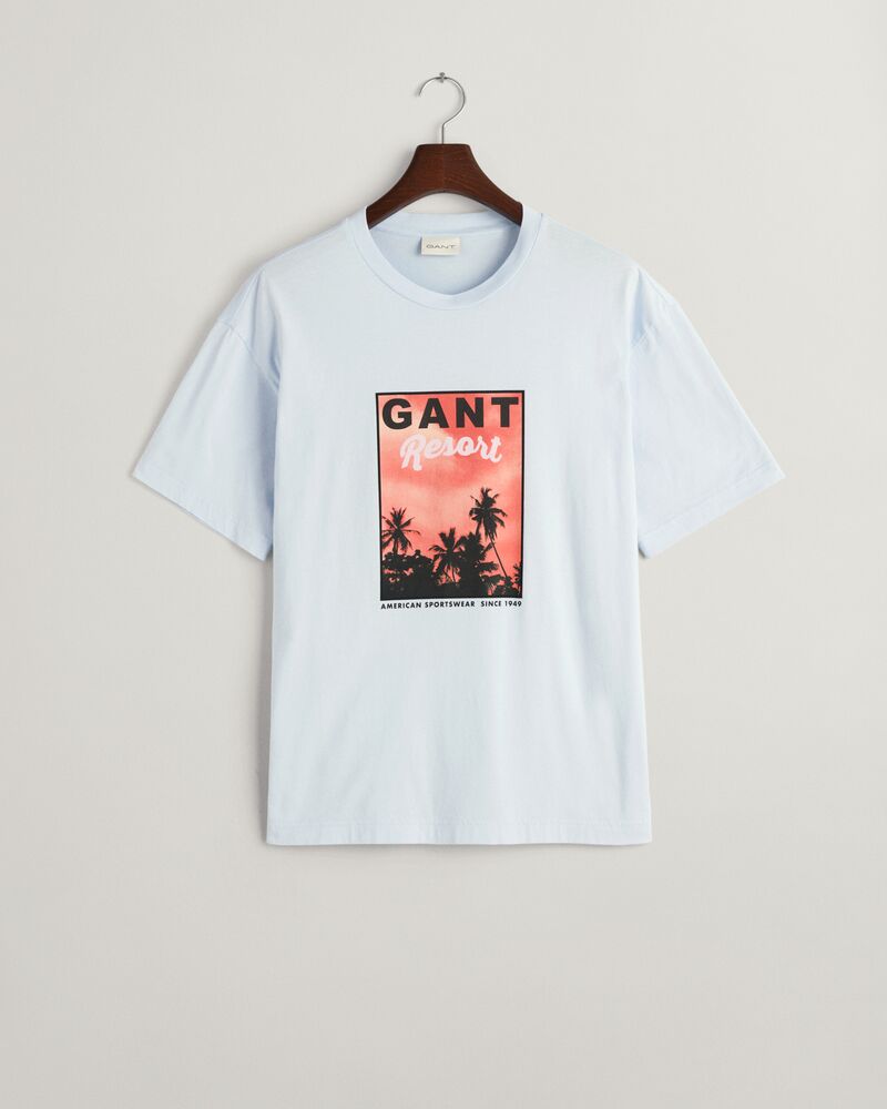 Washed Graphic T-Shirt Light Blue / S