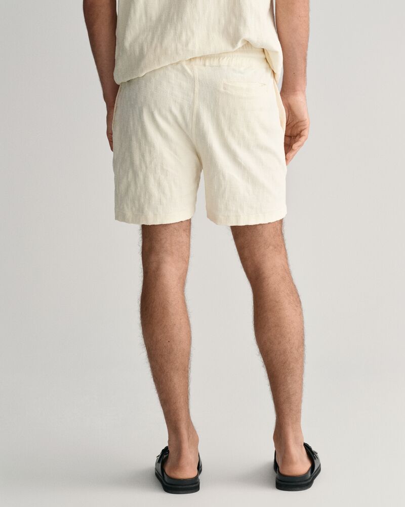 Jacquard Terry Cloth Shorts Cream / S