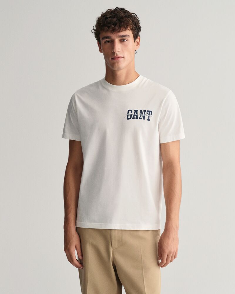 GANT Arch Script Graphic T-Shirt Eggshell / S