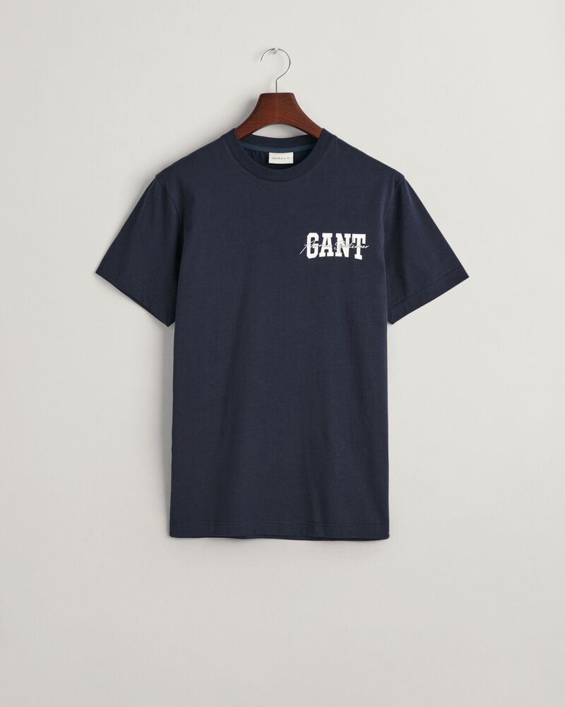 GANT Arch Script Graphic T-Shirt Evening Blue / S