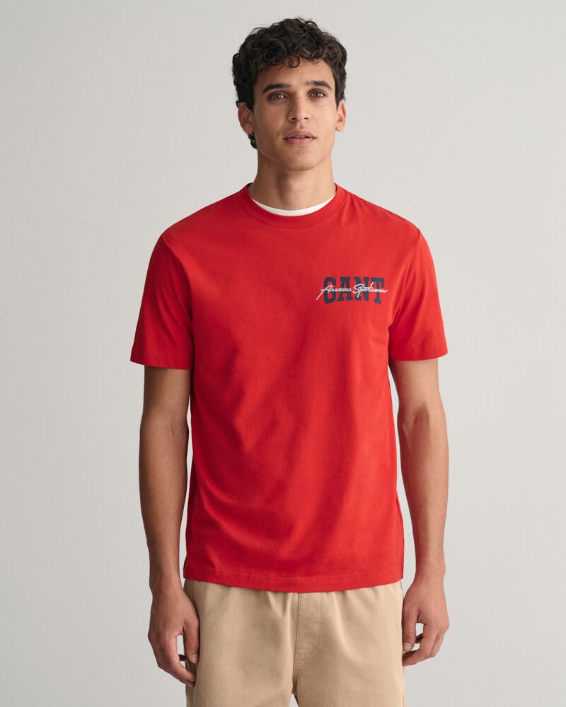 GANT Arch Script Graphic T-Shirt Ruby Red / S