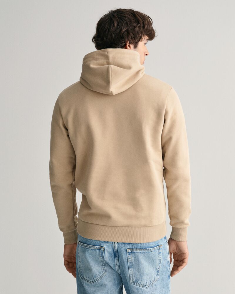 Tonal Shield Hoodie Concrete Beige / S