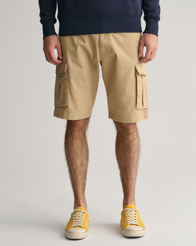 Relaxed Fit Twill Cargo Shorts Dark Khaki / 30