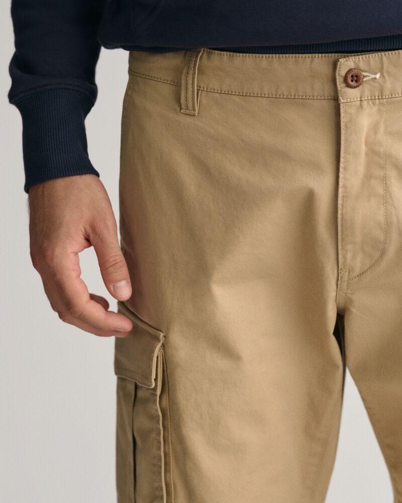 Relaxed Fit Twill Cargo Shorts Dark Khaki / 30