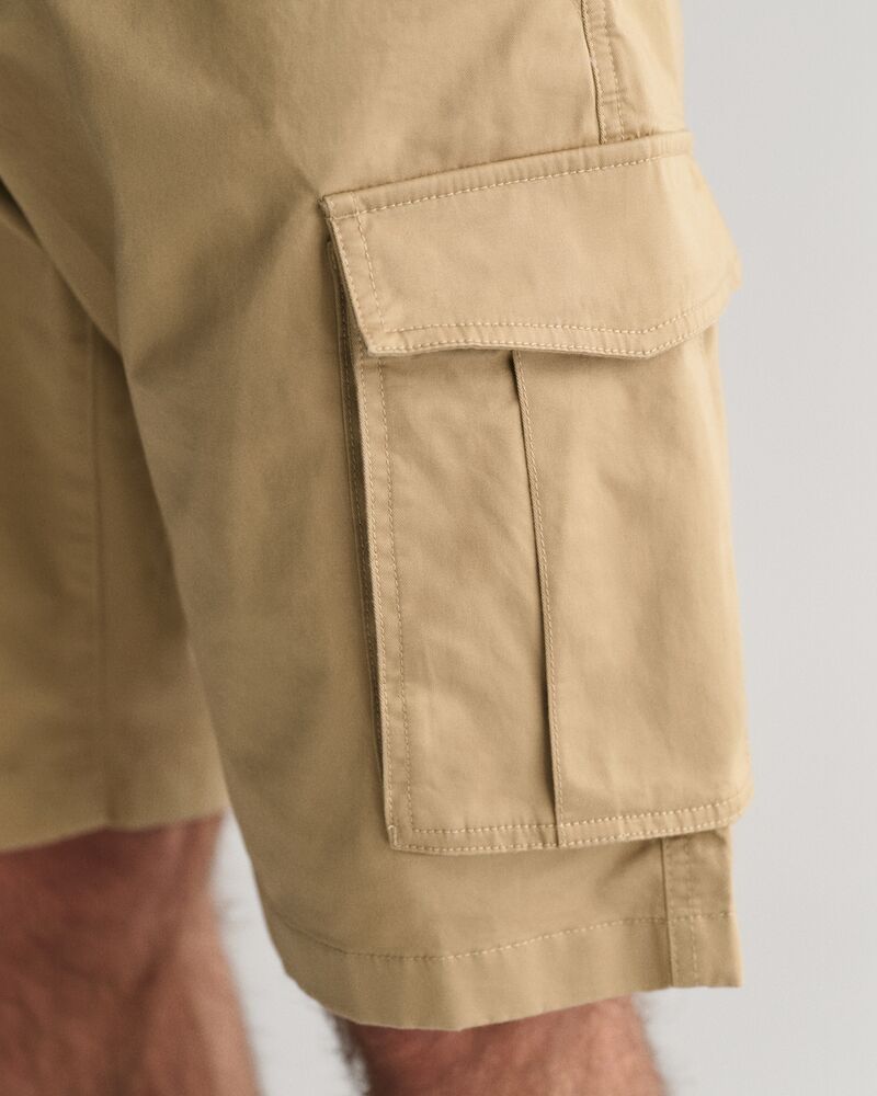 Relaxed Fit Twill Cargo Shorts Dark Khaki / 30