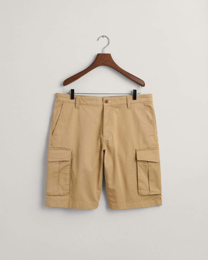 Relaxed Fit Twill Cargo Shorts Dark Khaki / 30