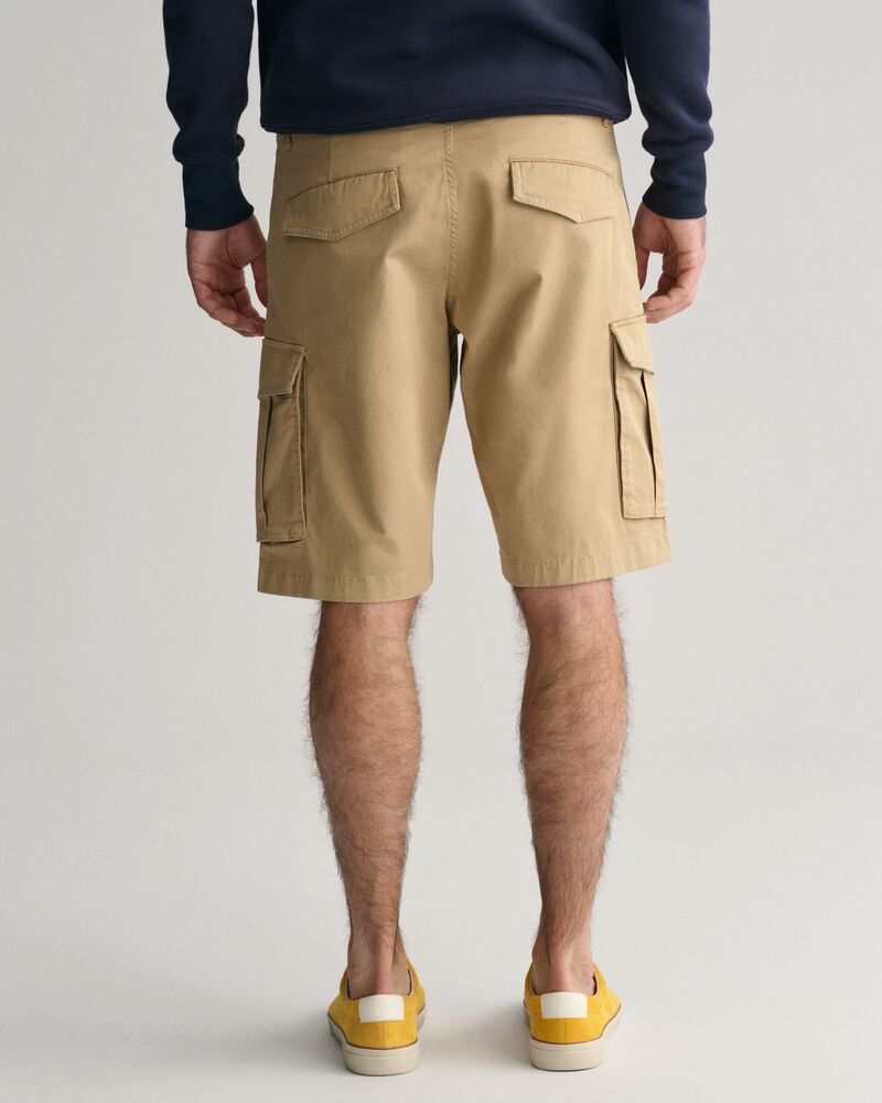 Relaxed Fit Twill Cargo Shorts Dark Khaki / 30