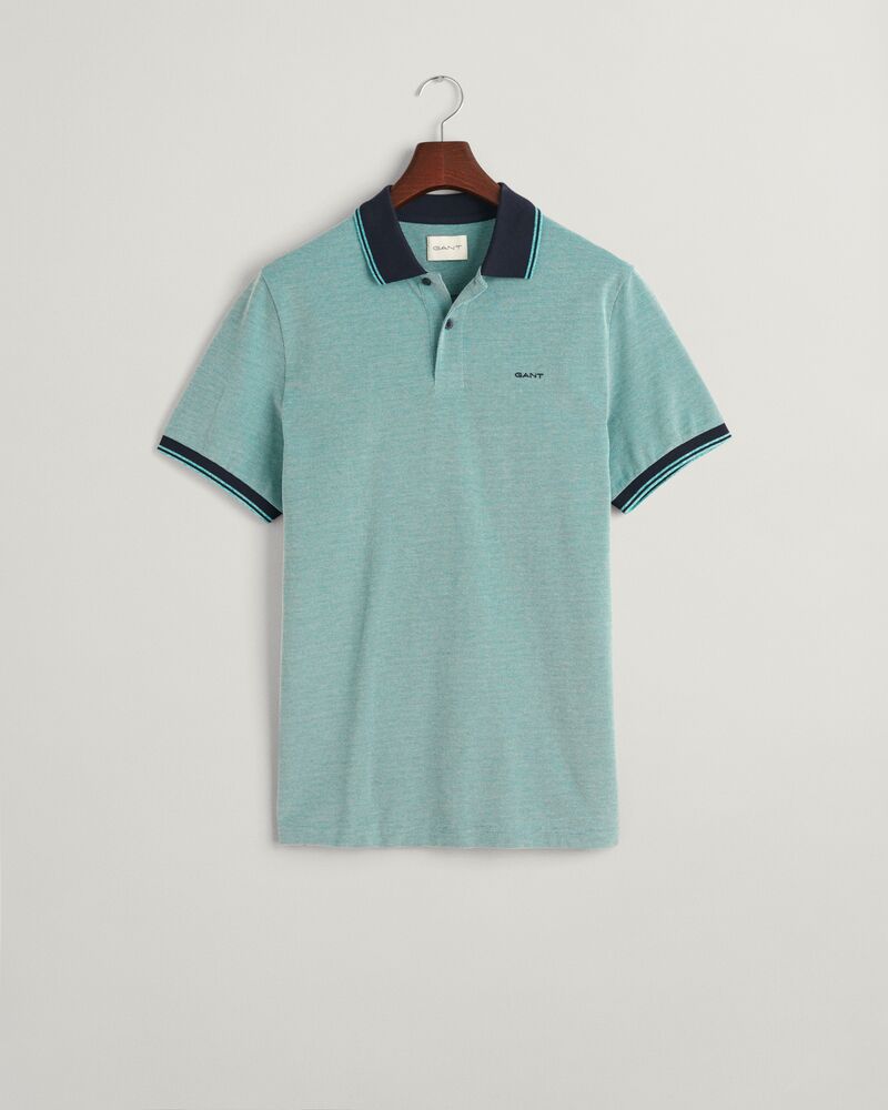 4-Color Oxford Piqué Polo Shirt S / OCEAN TURQUOSIE