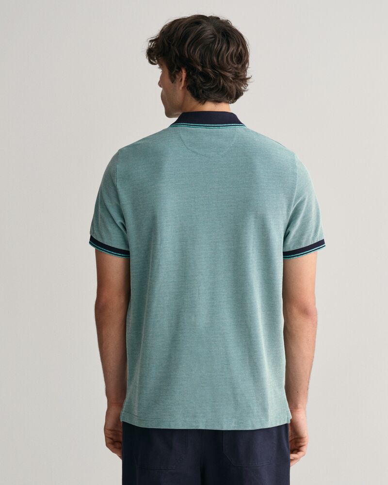 4-Color Oxford Piqué Polo Shirt S / OCEAN TURQUOSIE