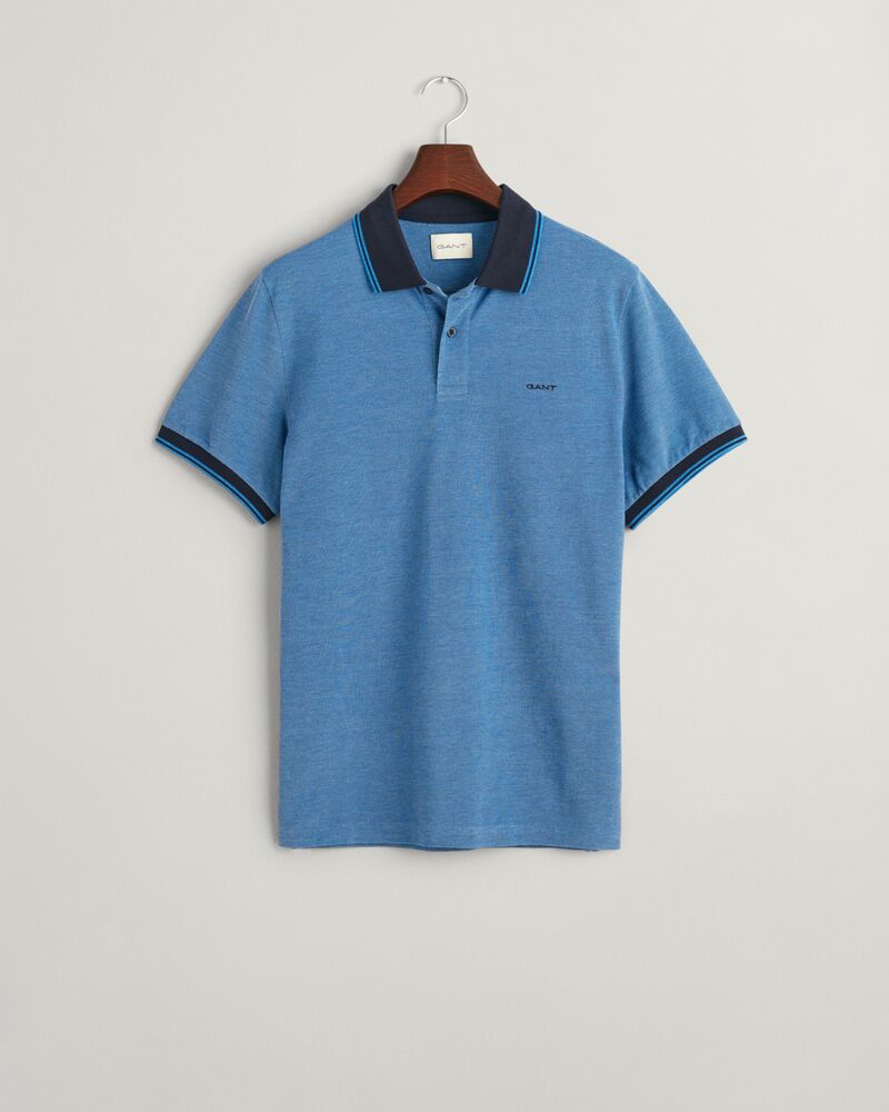 4-Color Oxford Piqué Polo Shirt S / DAY BLUE