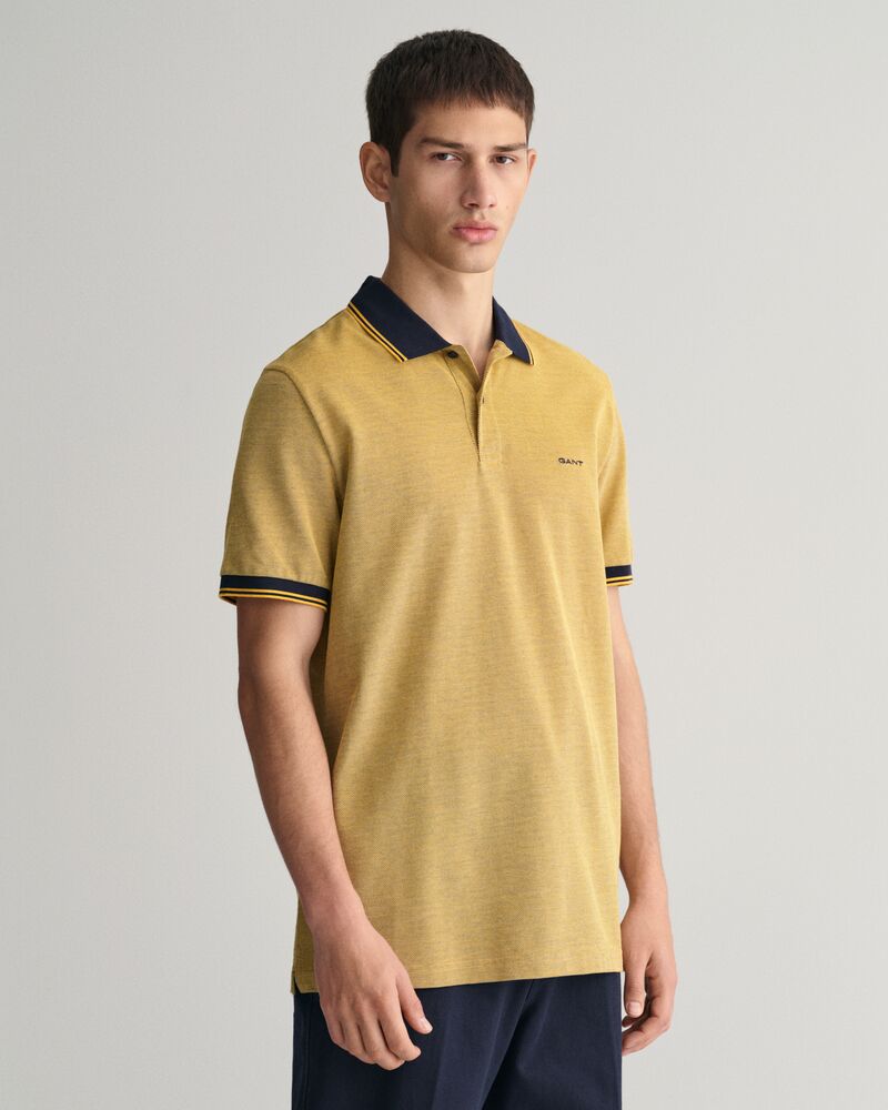 4-Color Oxford Piqué Polo Shirt S / MEDAL YELLOW