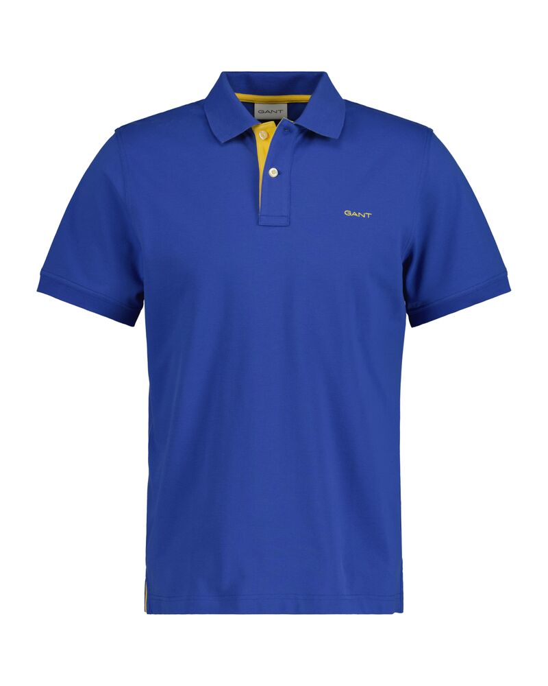 Contrast Piqué Polo Shirt RICH BLUE / S