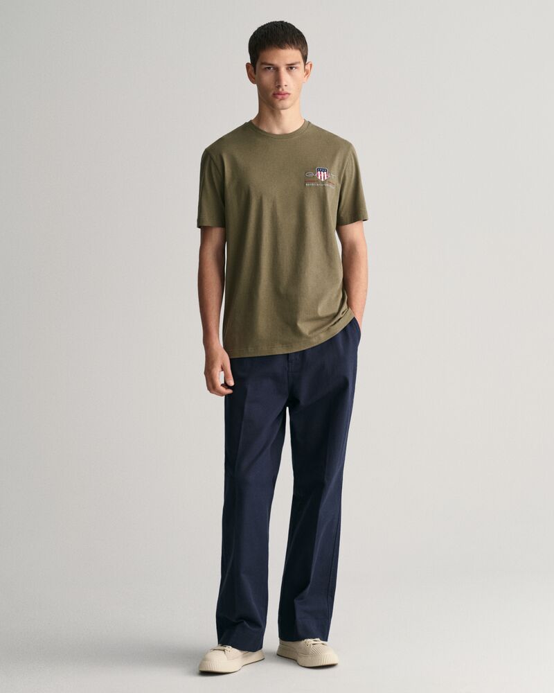 Embroidered Archive Shield T-Shirt Juniper Green / S