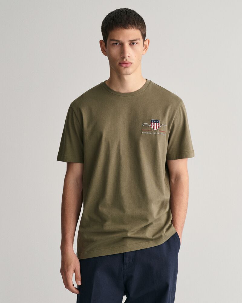 Embroidered Archive Shield T-Shirt Juniper Green / S