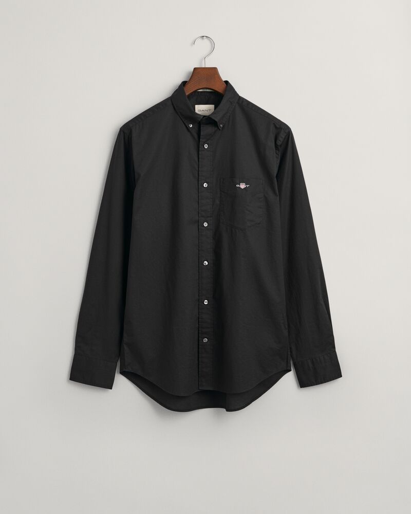 Regular Fit Poplin Shirt Black / S