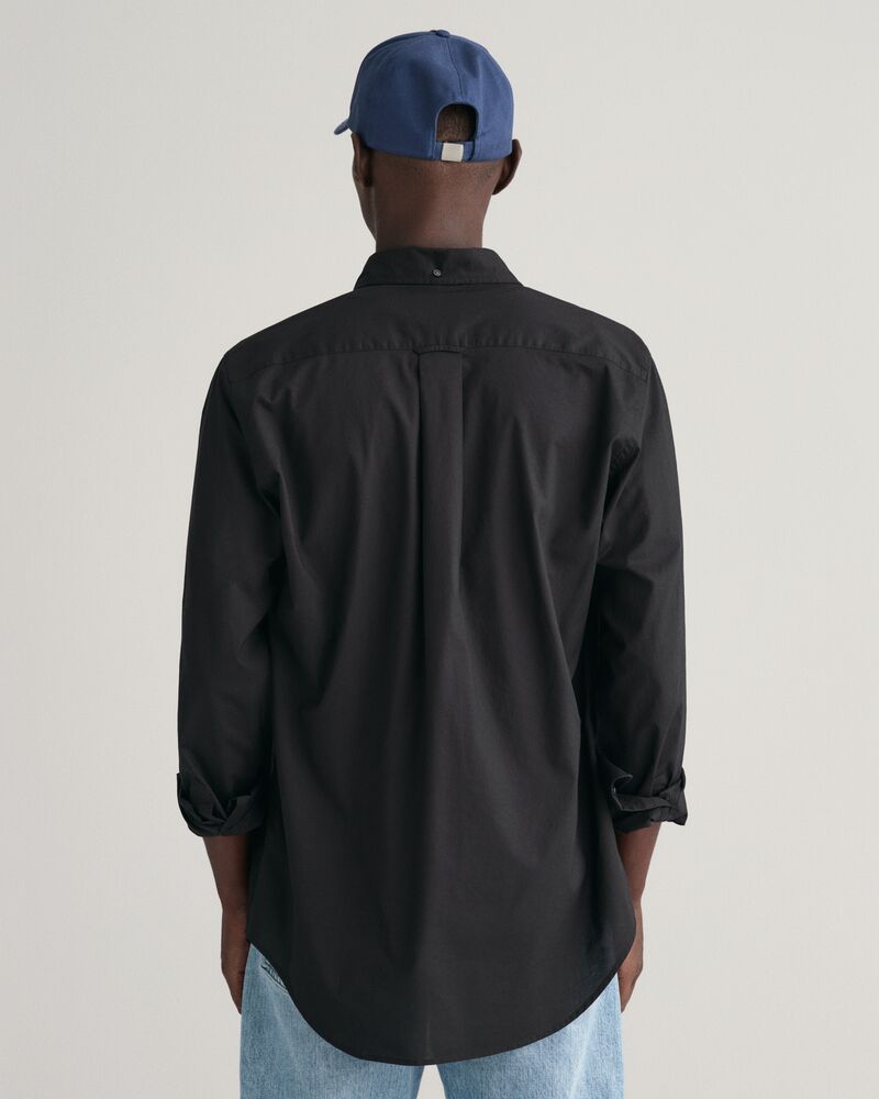 Regular Fit Poplin Shirt Black / S