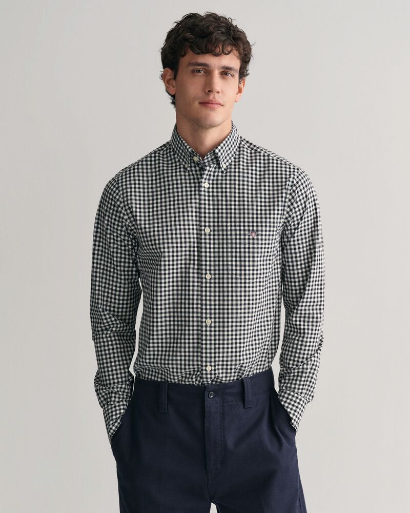 Gant Regular Fit Gingham Poplin Shirt – Gant UAE