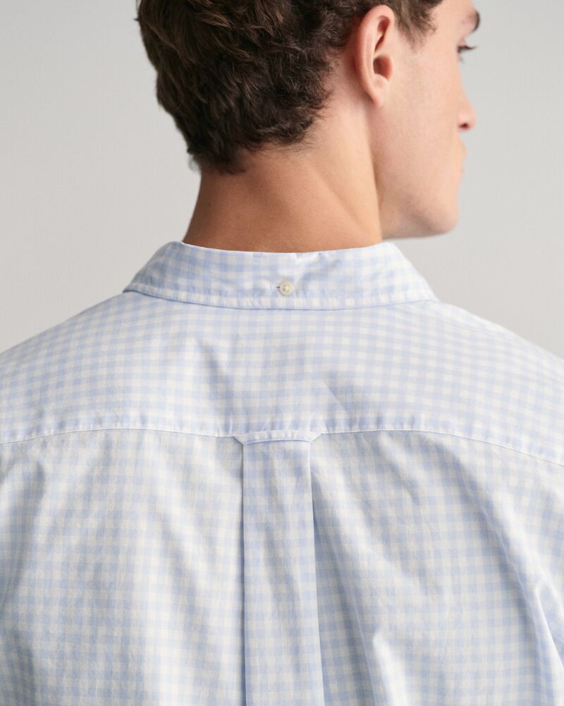 Regular Fit Gingham Poplin Shirt Light Blue / S