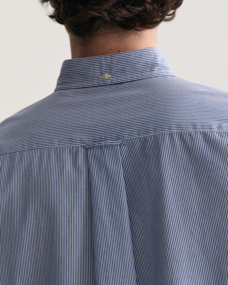 Regular Fit Banker Stripe Poplin Shirt College Blue / S