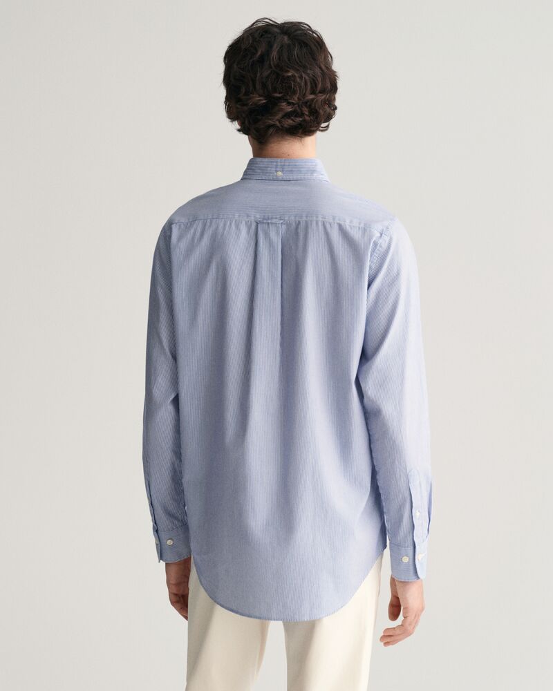 Regular Fit Classic Banker Stripe Poplin Shirt Blue / S