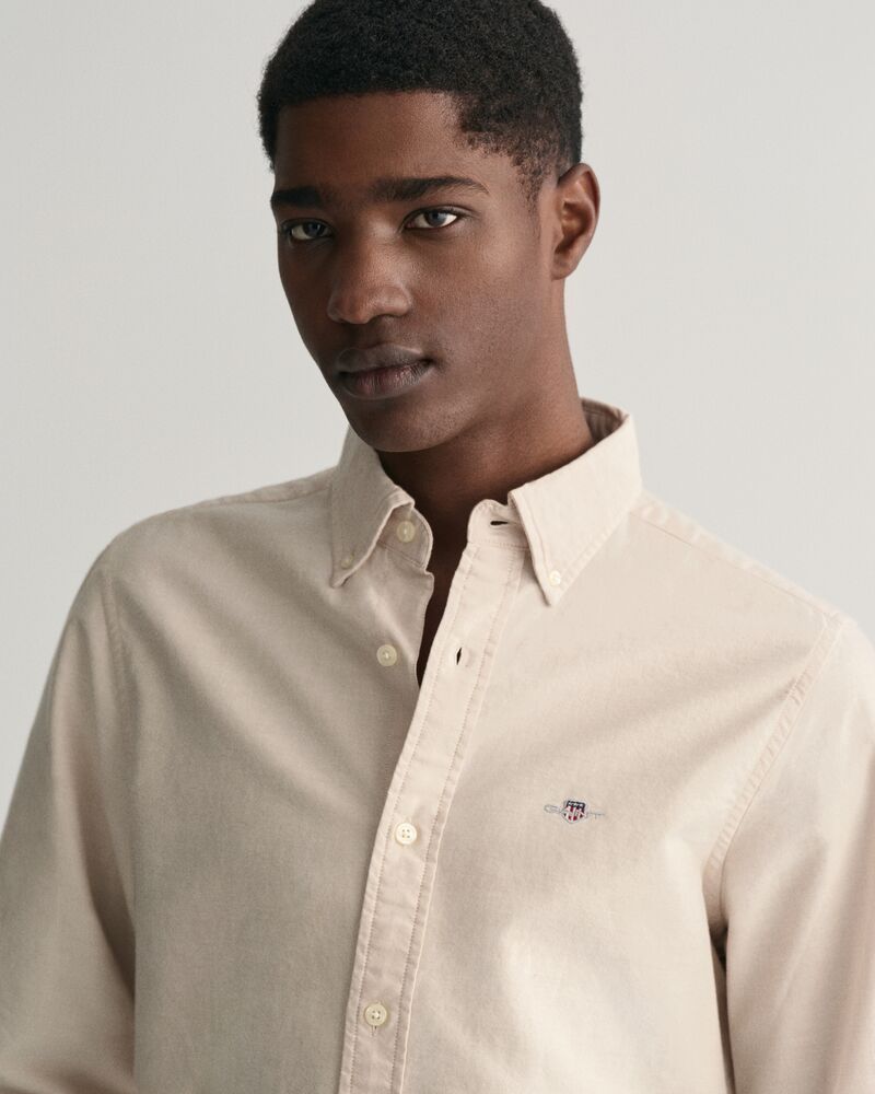 Slim Fit Classic Oxford Shirt Dry Sand / S