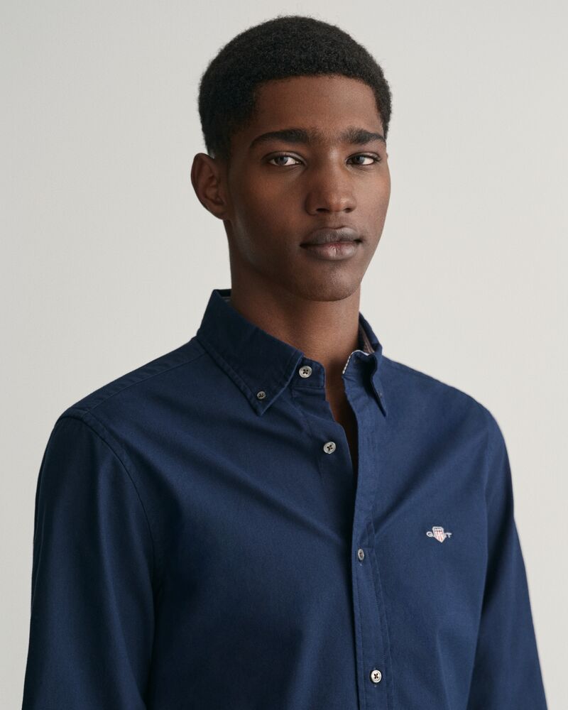 Slim Fit Oxford Stretch Shirt Marine / S