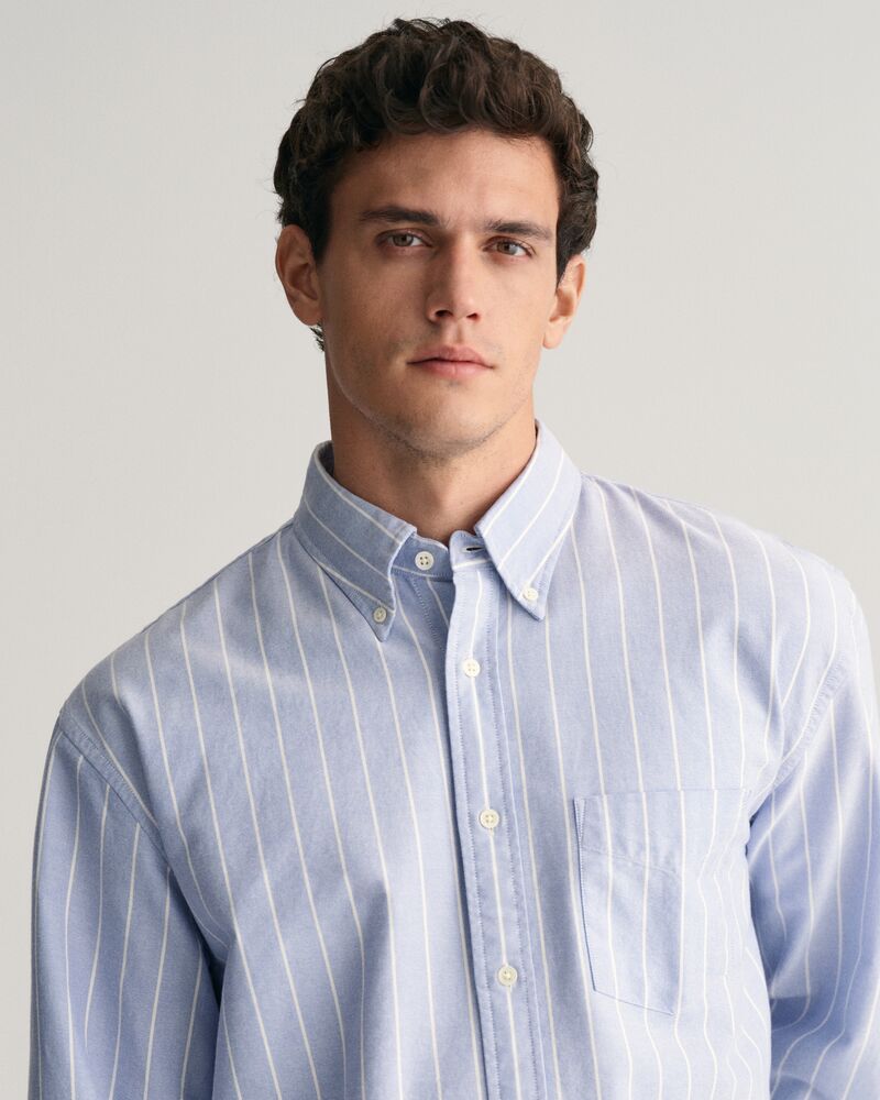 Relaxed Fit Striped Heritage Oxford Shirt Myosotis Blue / S