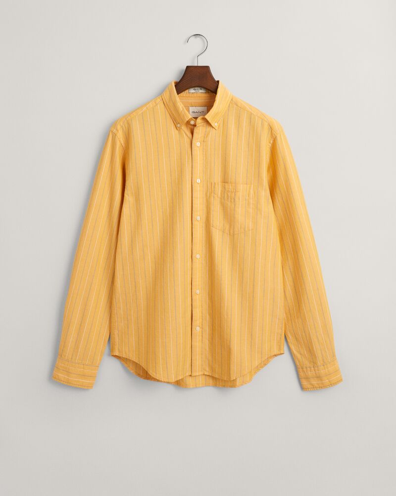 Regular Fit Striped Archive Oxford Shirt S / MEDAL YELLOW