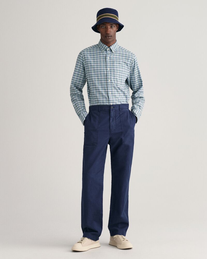 Regular Fit Checked Archive Oxford Shirt S / DOVE BLUE