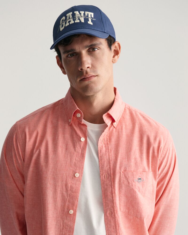 Regular Fit Cotton Linen Shirt Sunset Pink / S