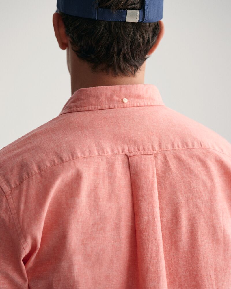 Regular Fit Cotton Linen Shirt Sunset Pink / S