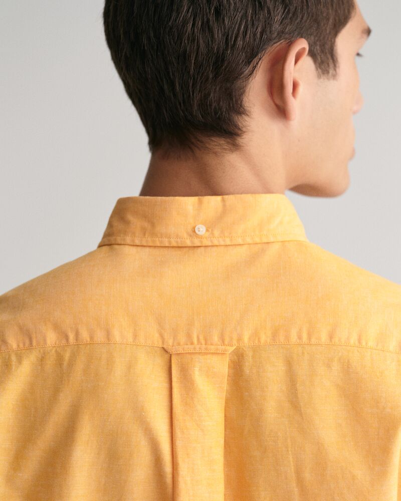 Regular Fit Cotton Linen Shirt Medal Yellow / S