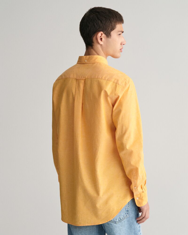 Regular Fit Cotton Linen Shirt Medal Yellow / S