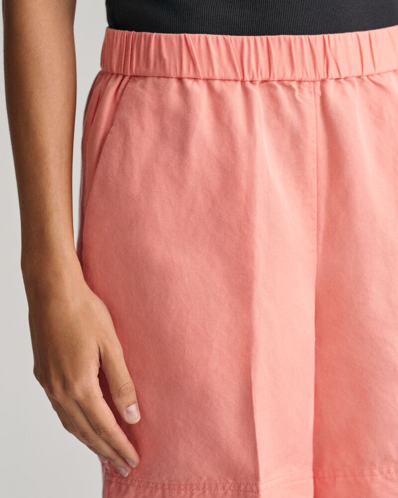 Relaxed Fit Linen Blend Pull-On Shorts 34 / PEACHY PINK