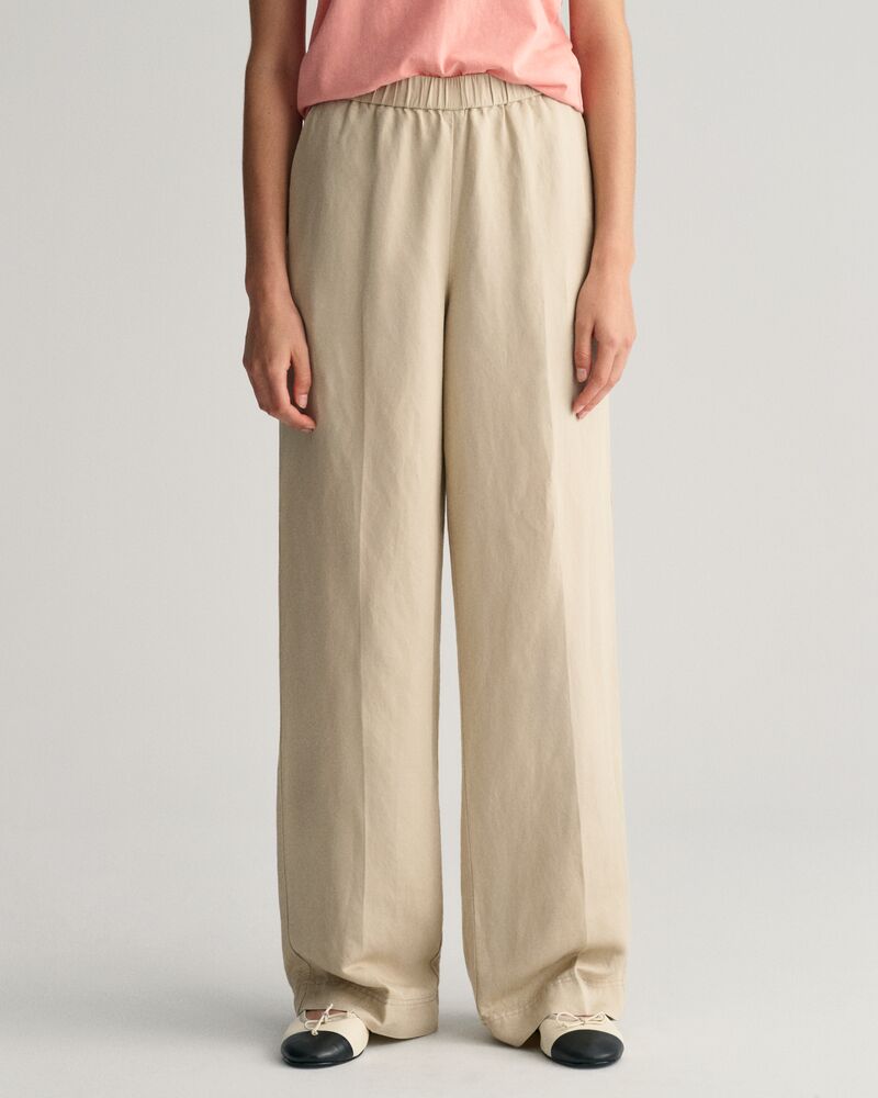 Relaxed Fit Linen Blend Pull-On Pants 34 / DRY SAND