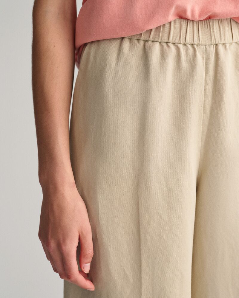 Relaxed Fit Linen Blend Pull-On Pants 34 / DRY SAND
