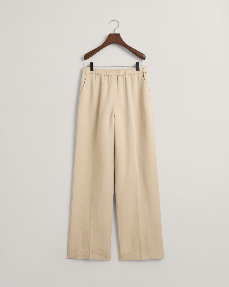Relaxed Fit Linen Blend Pull-On Pants 34 / DRY SAND