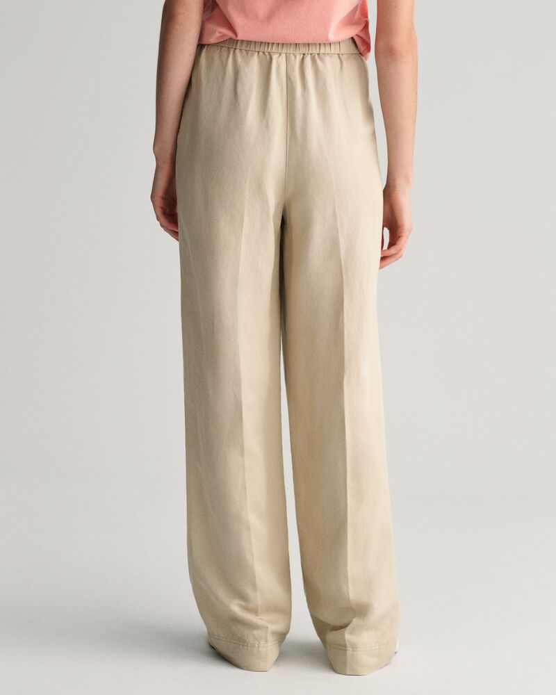 Relaxed Fit Linen Blend Pull-On Pants 34 / DRY SAND