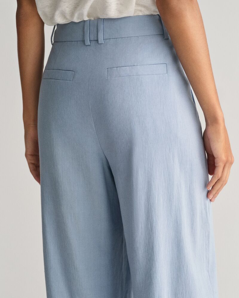 RELAXED STRETCH LINEN TAILORED PANT DOVE BLUE / 34
