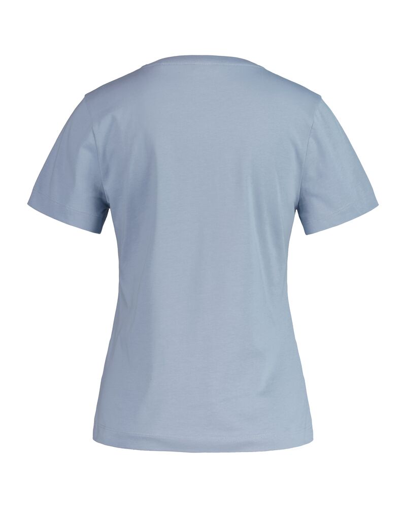 Shield V-Neck T-Shirt Dove Blue / S