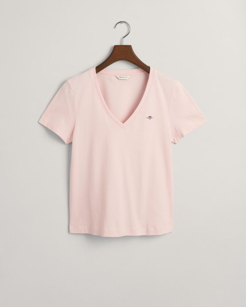 Shield V-Neck T-Shirt Faded Pink / S