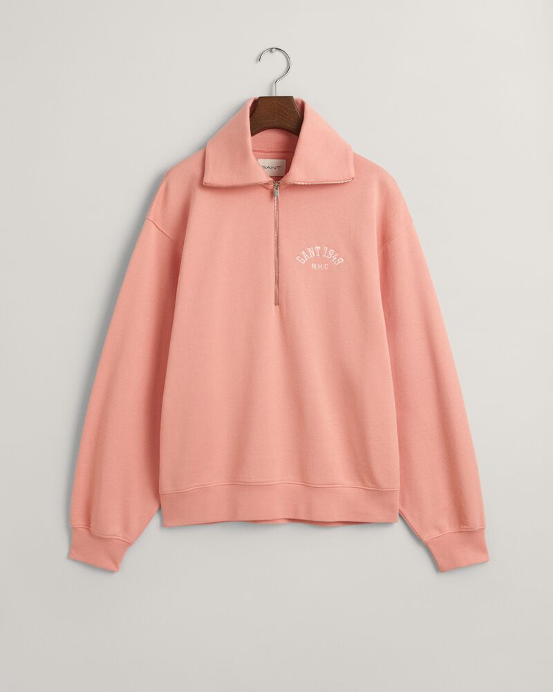 ARCH HALF ZIP SWEAT PEACHY PINK / XS