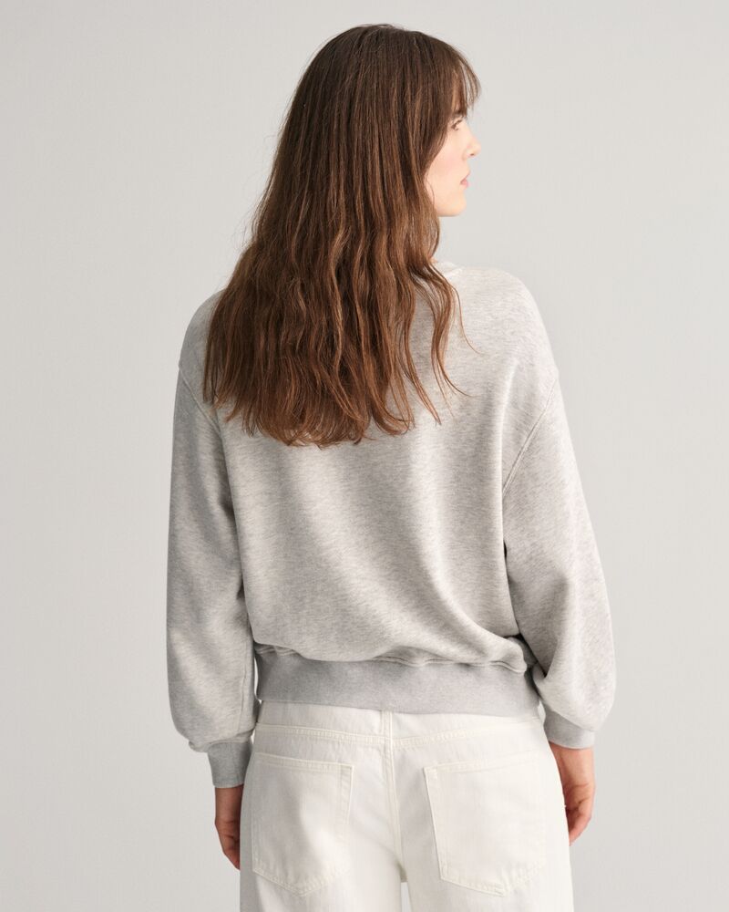 Logo Crew Neck Sweatshirt Pale Grey Melange / S