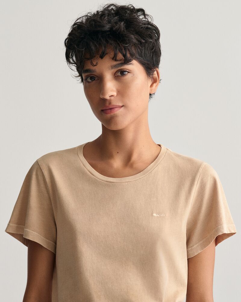 Sunfaded Crew Neck T-Shirt Dry Sand / S