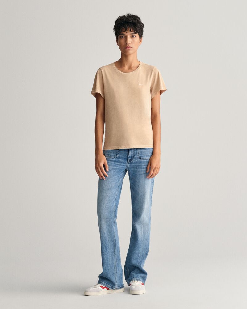 Sunfaded Crew Neck T-Shirt Dry Sand / S