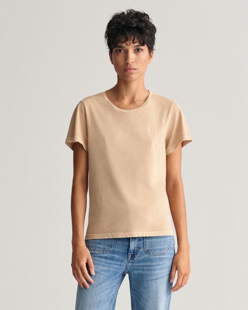 Sunfaded Crew Neck T-Shirt Dry Sand / S